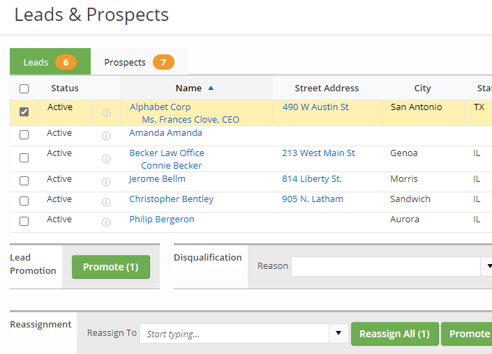 FI Works Leads and prospects